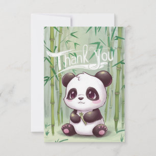 Tarjeta De Agradecimiento Bonitos Deseos Panda