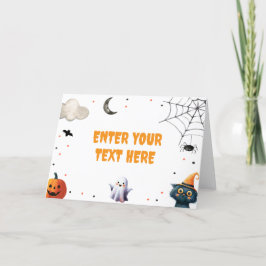 Tarjeta De Agradecimiento Boo Cute Halloween Fantasma Etiqueta de Comida Fie