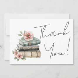 Tarjeta De Agradecimiento Book Floral Thank You