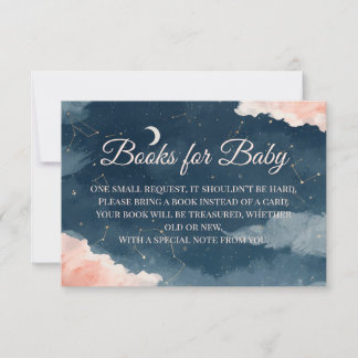 Tarjeta De Agradecimiento Books for Baby Insert | Constellation Watercolor