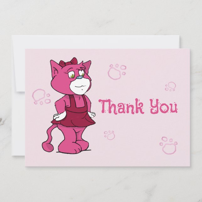 Tarjeta De Agradecimiento Boomi Cats (Anverso)