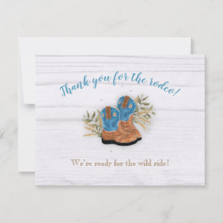 Tarjeta De Agradecimiento Bootie Bootie White Wood