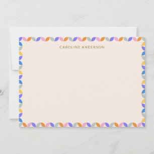Tarjeta De Agradecimiento Borde de Pastel Brillante de Nombre de la Estacion