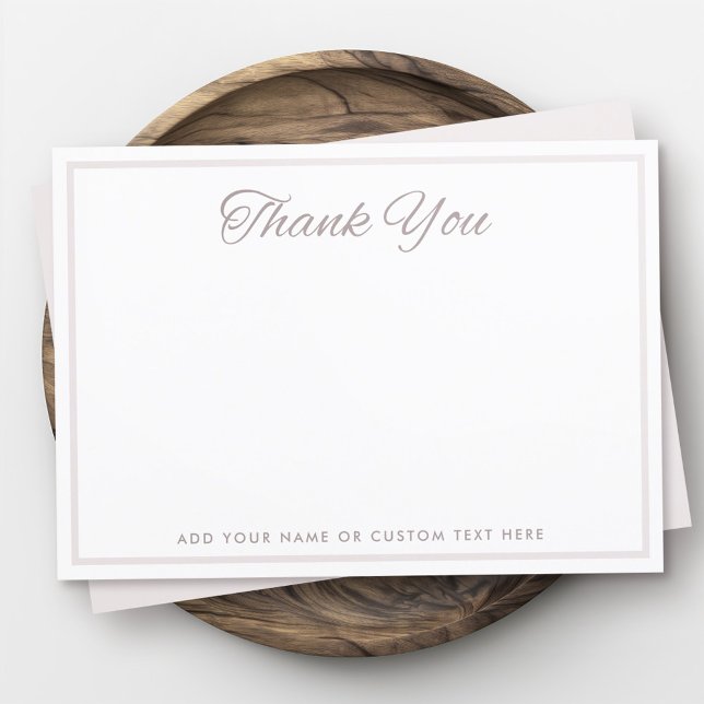 Tarjeta De Agradecimiento Borde elegante (Elegant border blank thank you card)