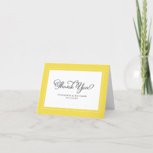 Tarjeta De Agradecimiento Bordes Elegantes Amarillos Modernos y Elegantes pa