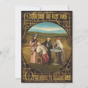 Tarjeta De Agradecimiento Bosch Hieronymus - Extrayendo La Piedra De Madnes