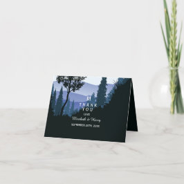 Tarjeta De Agradecimiento Bosque de bosques azules, Boda ruso