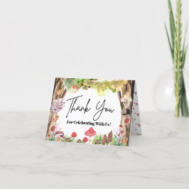 Tarjeta De Agradecimiento bosque de champiñones capilares