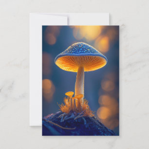 Tarjeta De Agradecimiento Bosque de Hongos Tranquilo Pacífico Naturaleza Pac