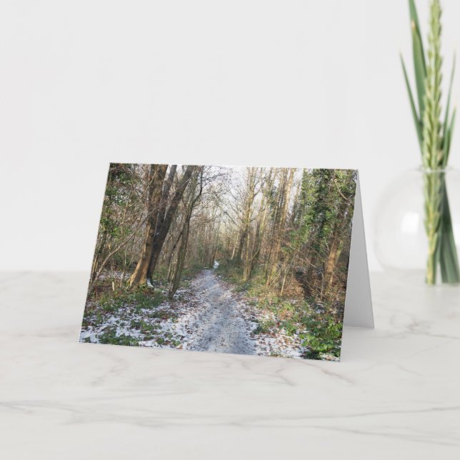 Tarjeta De Agradecimiento Bosque de invierno en Arnside (Anverso)