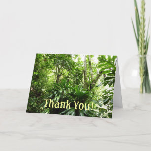 Tarjeta De Agradecimiento Bosque Lluvioso Dominicano I Naturaleza Verde Trop