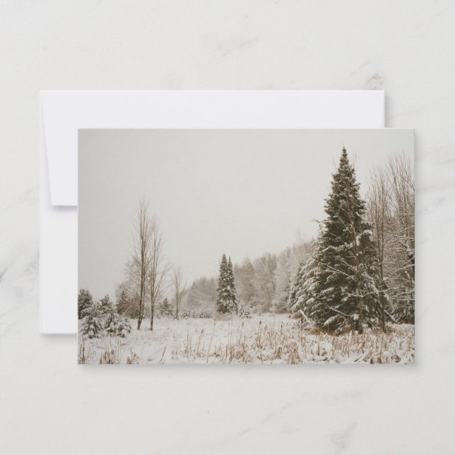 Tarjeta De Agradecimiento Bosque nevado (Anverso)