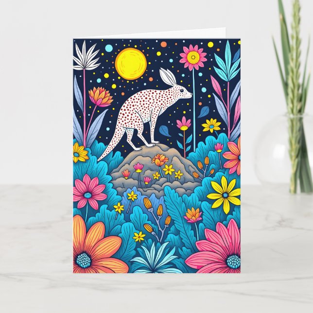 Tarjeta De Agradecimiento Bosque nocturno de ensueño (Anverso)