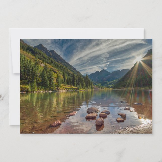 Tarjeta De Agradecimiento Bosques | Maroon Bells Colorado (Anverso)