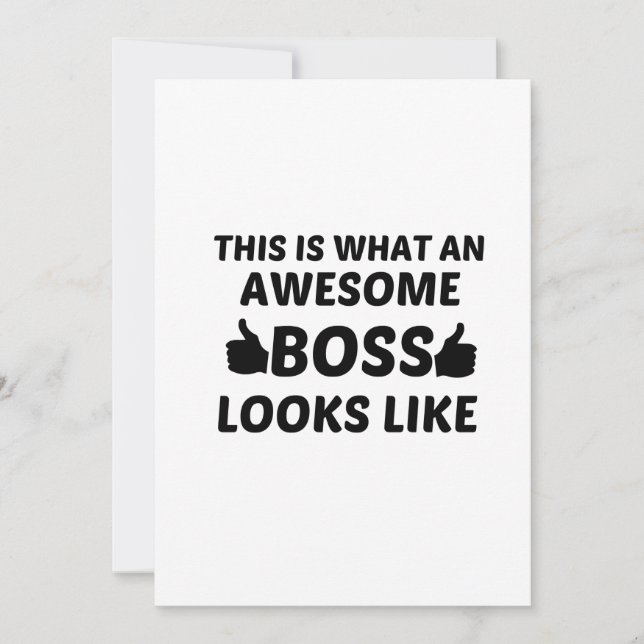 TARJETA DE AGRADECIMIENTO BOSS AWESOME (Anverso)