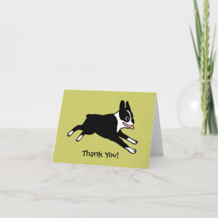 Tarjeta De Agradecimiento Boston Terrier Gracias (Personalizable)