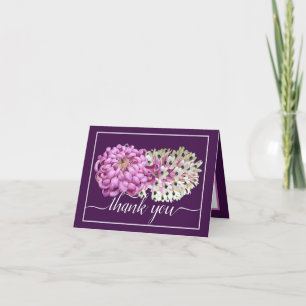 Tarjeta de agradecimiento botánica de Mum Rosa y O