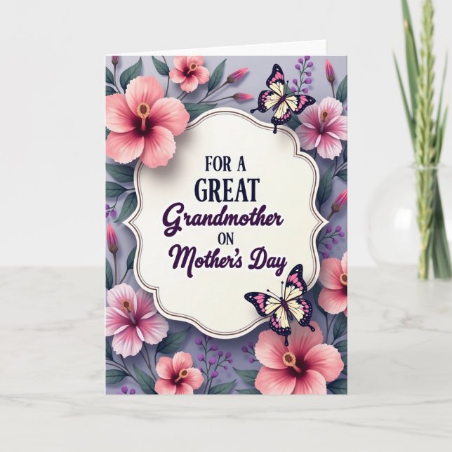 Tarjeta de agradecimiento botánica Fuchsia (Anverso)