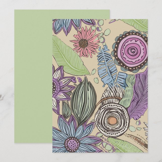 Tarjeta De Agradecimiento Botanical Bliss (Anverso / Reverso)
