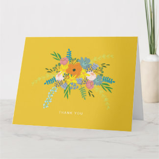 Tarjeta de agradecimiento botánico - Amarillo