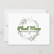 Tarjeta de agradecimiento botánico para mamá de pl