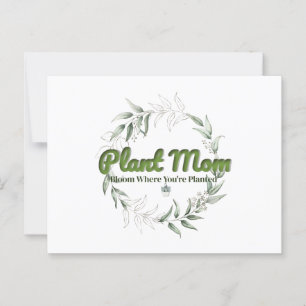 Tarjeta de agradecimiento botánico para mamá de pl