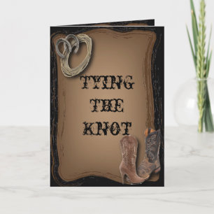 Tarjeta De Agradecimiento botas vaqueras occidentales para bodas con juramen