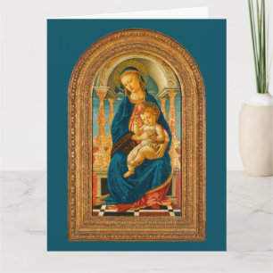 Tarjeta De Agradecimiento Botticelli (1445-1510) Madonna & Child Enthroned