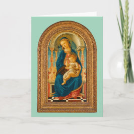 Tarjeta De Agradecimiento Botticelli (1445-1510) Madonna & Child Enthroned