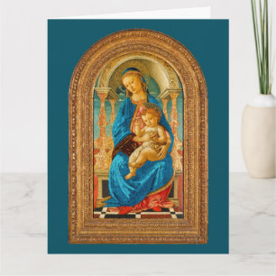 Tarjeta De Agradecimiento Botticelli c. 1470 Madonna & Child Enthroned