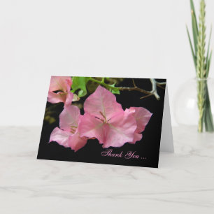 Tarjeta De Agradecimiento Bouganvilla rosado suave le agradece cardar
