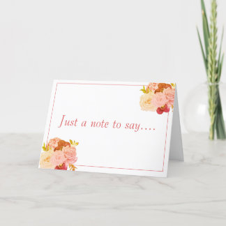 Tarjeta De Agradecimiento Bouquet De Flora Rosa