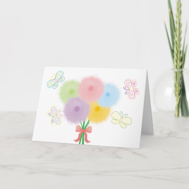 Tarjeta De Agradecimiento Bouquet de primavera (Anverso)