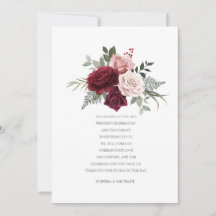 Bouquet de rosa borgoña pintado a mano