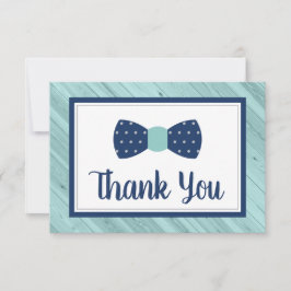 Tarjeta De Agradecimiento Bow Tie Gracias Tarjeta, Marina, Aqua