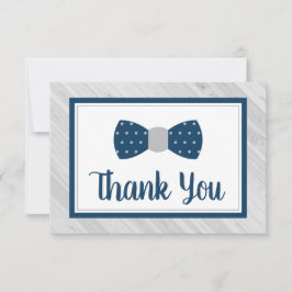 Tarjeta De Agradecimiento Bow Tie Gracias Tarjeta, Marina, Gris