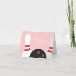 Tarjeta De Agradecimiento Bowling gracias notecard