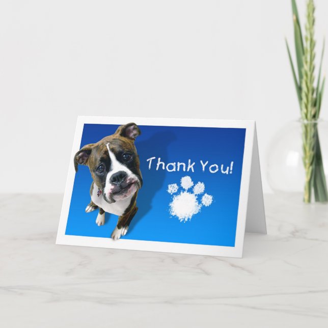 Tarjeta de agradecimiento - Boxer (Anverso)