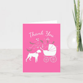 Tarjeta De Agradecimiento Boxer Dog Baby Shower Puppy
