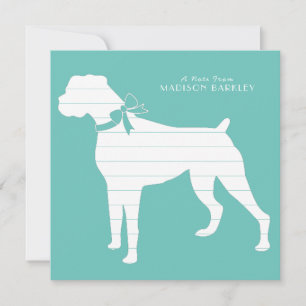 Tarjeta De Agradecimiento Boxer Dog Puppy