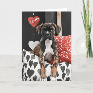 Tarjeta De Agradecimiento Boxer Dog Puppy Valentcard