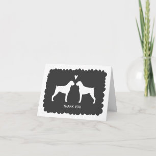 Tarjeta De Agradecimiento Boxer Dogs Boda Gracias
