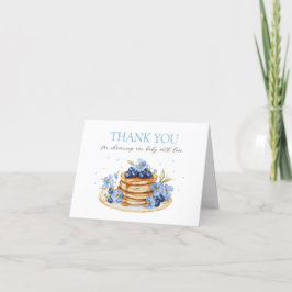 Tarjeta De Agradecimiento Boy Blueberry Pancake Baby Brunch Baby Shower