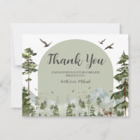 Boy Pine Tree Forest Mountain Baby Shower