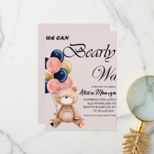 Tarjeta De Agradecimiento Boy Teddy Bear Podemos Esperar