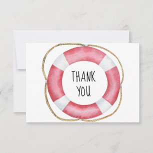 Tarjeta De Agradecimiento Boyas de salvamento - gracias