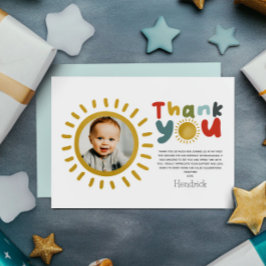 Tarjeta De Agradecimiento Boys Photo First Trip Around The Sun Birthday