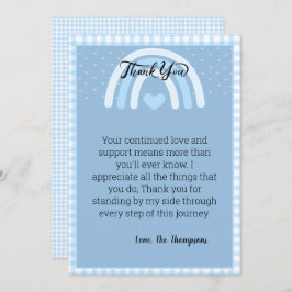 Tarjeta De Agradecimiento Boys Rainbow Baby Shower