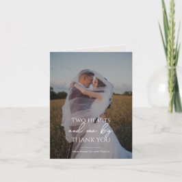 Tarjeta De Agradecimiento Bradford Modern Photo and Typography Boda