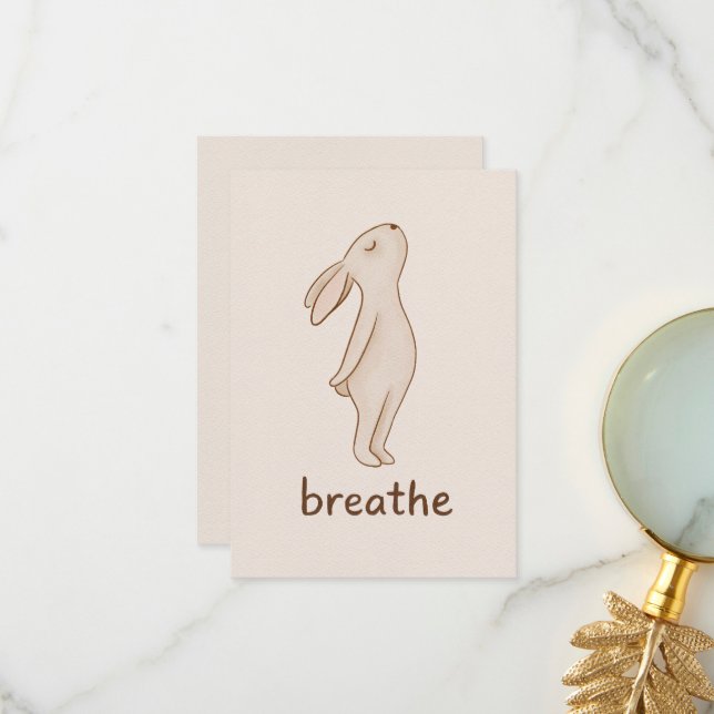 Tarjeta De Agradecimiento Breathe Bunny Thank You Card (Anverso/Reverso In Situ)
